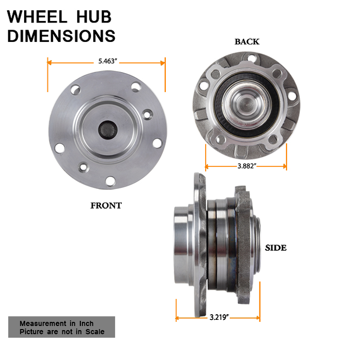 BMW 5 Series Z8 E39 E52 FRONT Wheel Hub & Bearing 513172 Replacement
