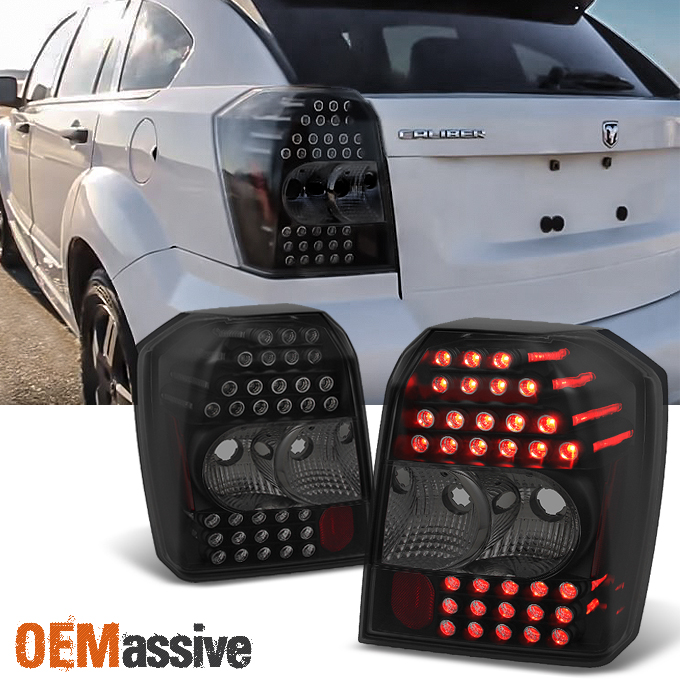 20072012 Dodge Caliber Replacement L + R Black Smoke LED Tail Lights Lamps eBay