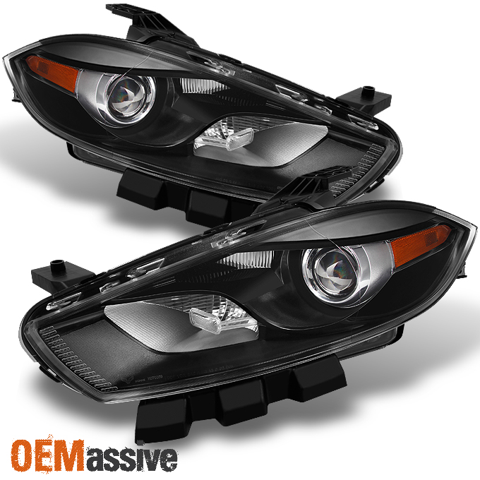 1315 Dart HID Type Black Projector Headlights Lamps Left + Right