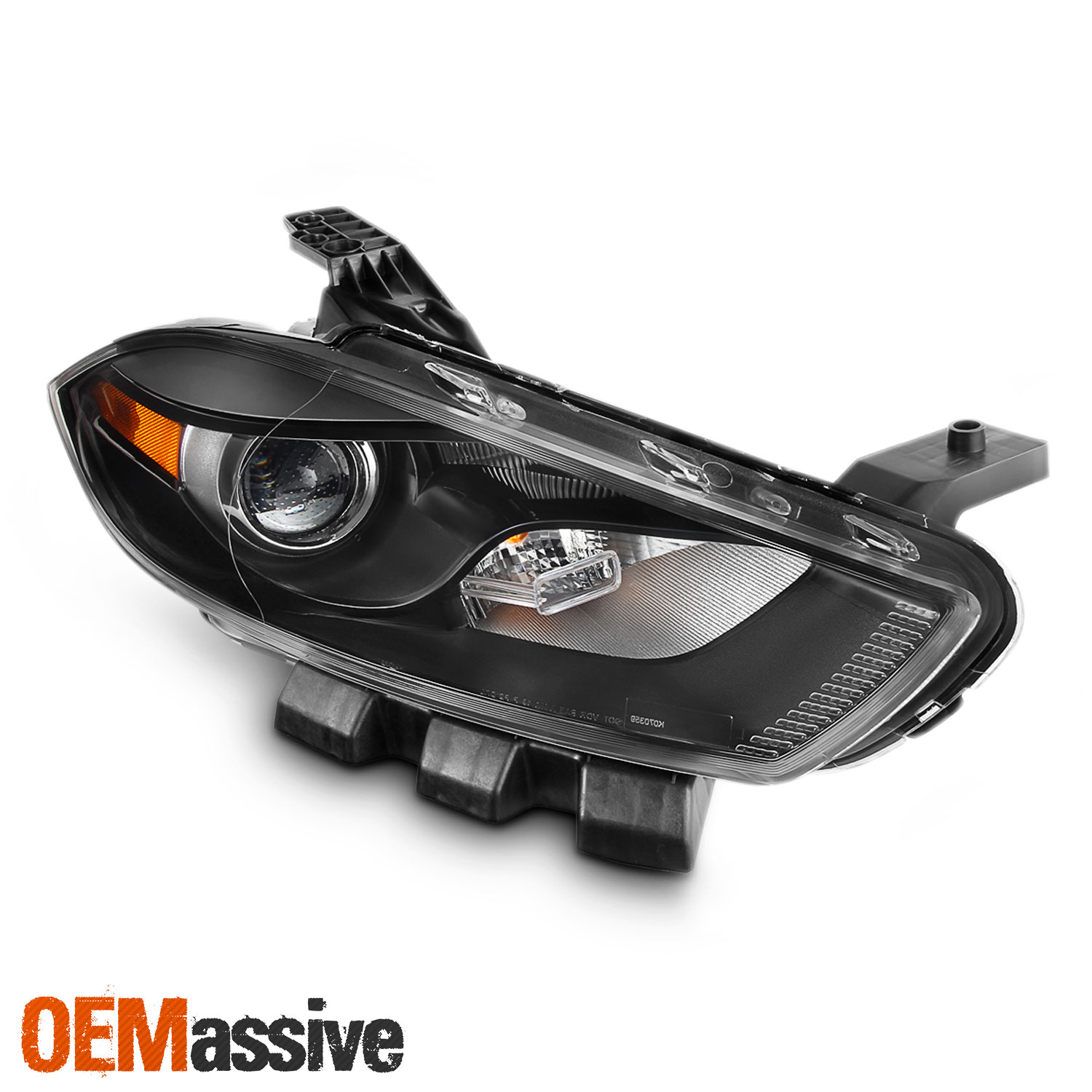 20132015 Dodge Dart Halogen Type Blk Projector Headlight Passenger