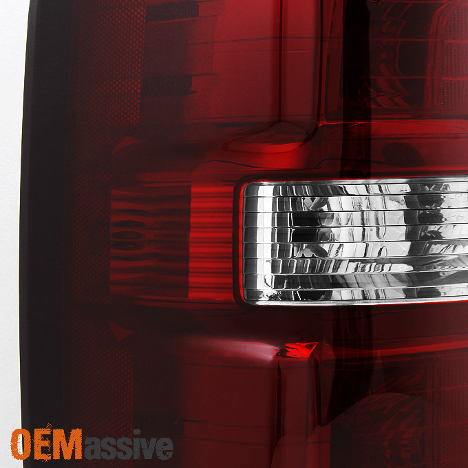 2014 2015 2016 GMC Sierra 150025003500HD Dark Red Tail Lights