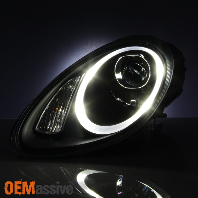 For [HID Type] 2005-08 Porsche Boxster 987 Cayman Black LED Projector ...