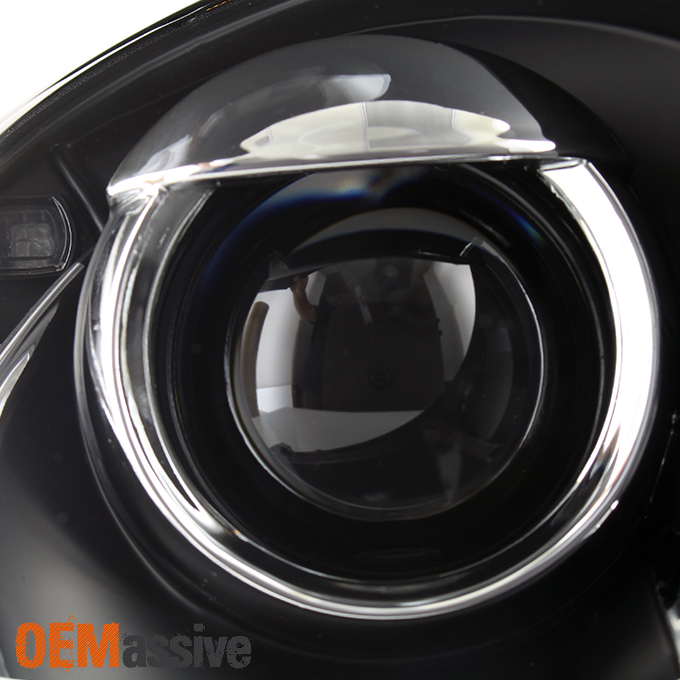 PERDE Chrome Projector Headlight Set For 2006-2010 Volkswagen Beetle W/ Halogen