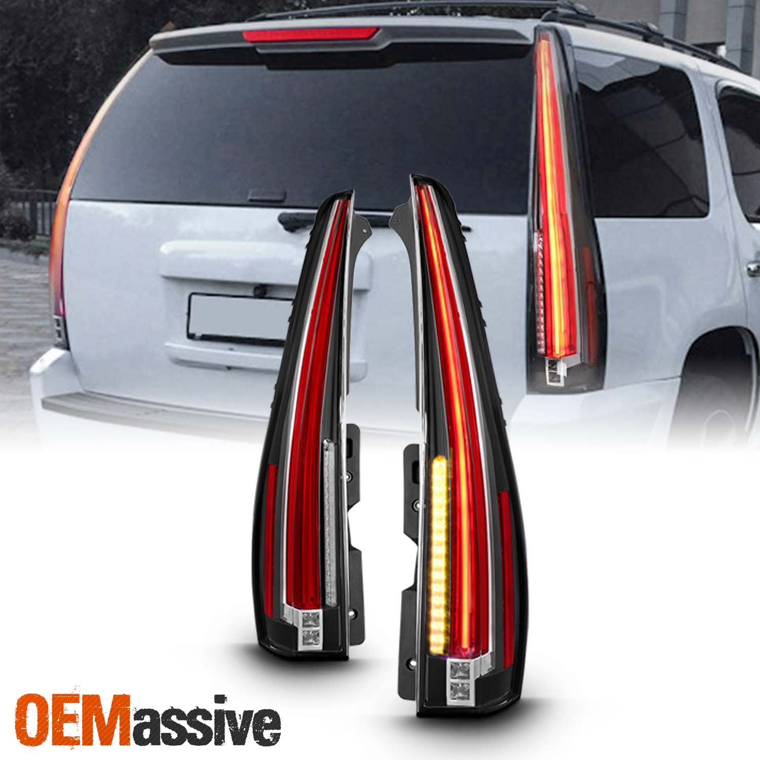 FIT 2007-2014 CHEVY Tahoe Suburban | GMC Yukon 2 in 1 LED Tail Lights ...