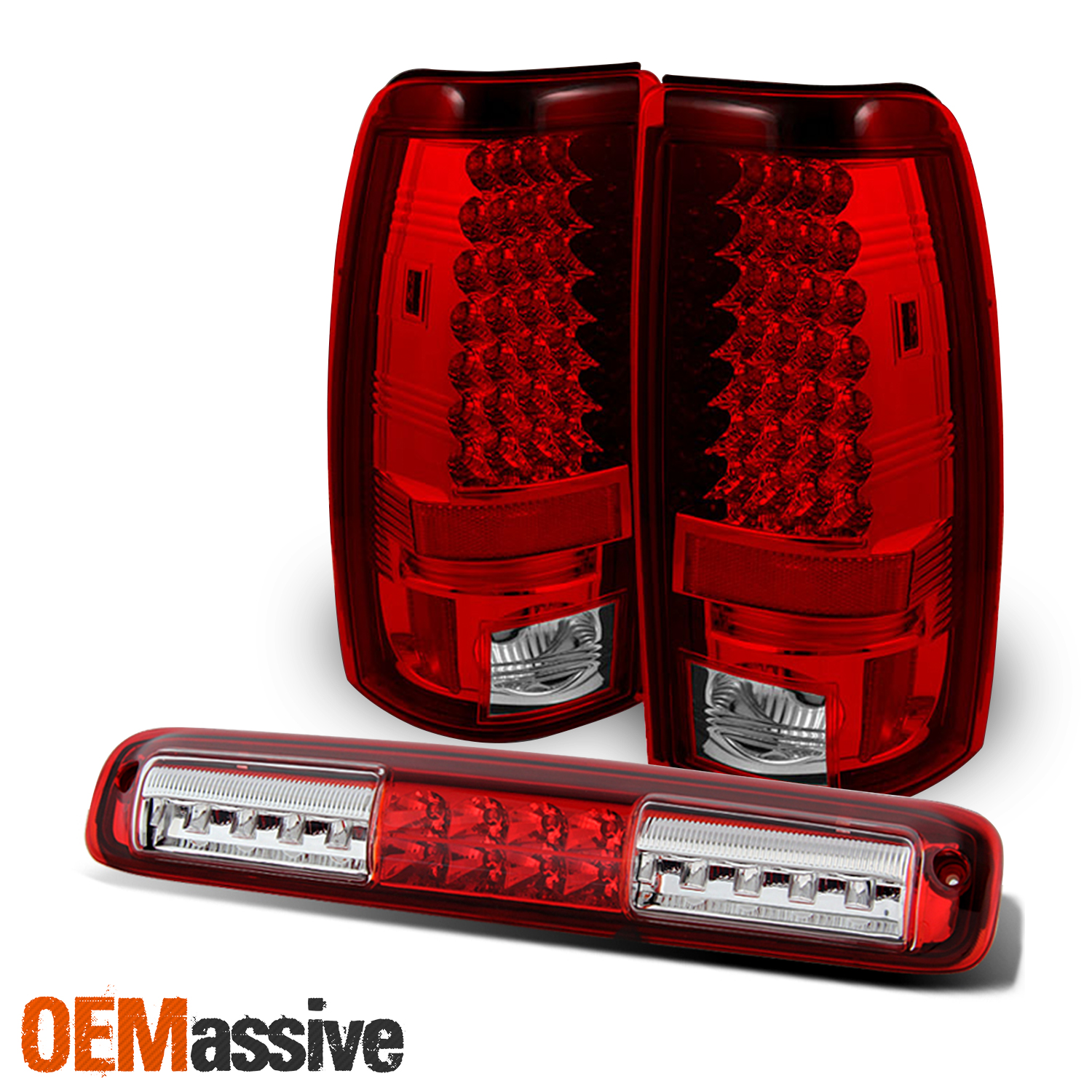 Fits Red Smoke 03-06 Silverado Sierra Philips-LED Perform Tail Lights Brake Lamp