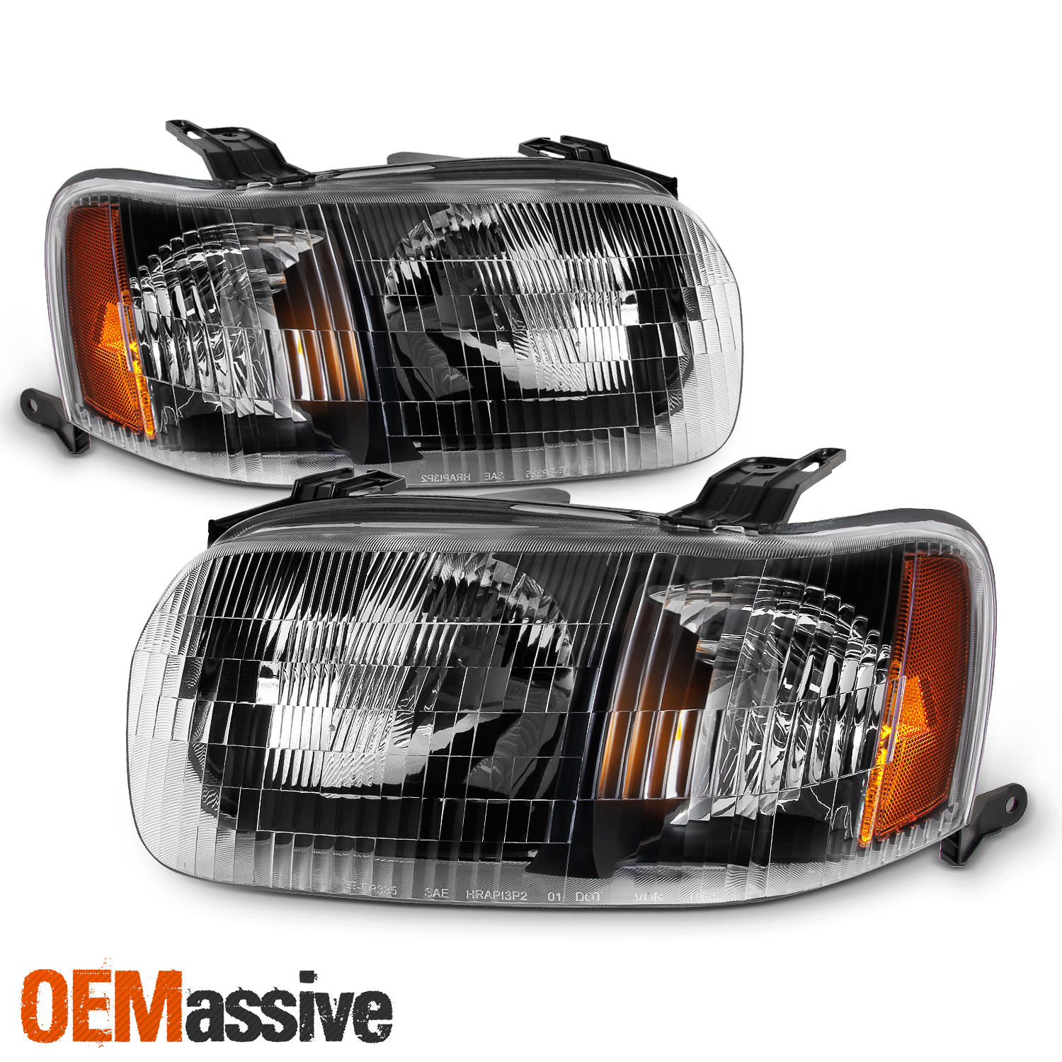Oe Style For 2001 2004 Ford Escape Black Bezel Headlight Lamp Assembly 02 03 Ebay